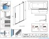 Radaway Furo SL PND II parawan nawannowy 100cm prawy chrom połysk/przejrzyste 10309538-01-01R/10112494-01-01